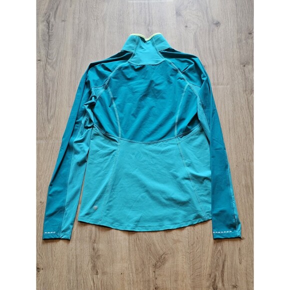 NEW Lululemon Sz 10 Trail Bound 1/2 Zip TealBlue Tropics Long Sleeve Running Top - Picture 9 of 9